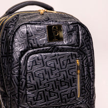 Load image into Gallery viewer, Black Monogram Leather Carry-On Backpack (Patented Signature Design)
