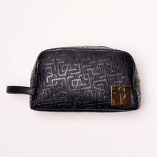 Charger l&#39;image dans la galerie, Black Monogram Leather Toiletry Bag
