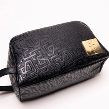 Charger l&#39;image dans la galerie, Black Monogram Leather Toiletry Bag
