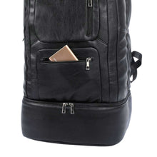 Load image into Gallery viewer, Black Leather Luxury Carry On Backpack (Patented Signature Design)
