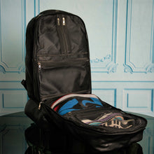 Load image into Gallery viewer, Black Leather Luxury Carry On Backpack (Patented Signature Design)
