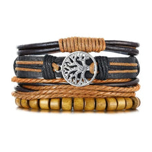 Cargar imagen en el visor de la galería, Braided Wrap Leather Bracelets
