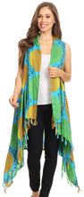 Load image into Gallery viewer, Hatice Light Colorful Poncho Wrap Cardigan Top with African Ankara Print
