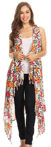 Hatice Light Colorful Poncho Wrap Cardigan Top with African Ankara Print