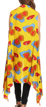 Load image into Gallery viewer, Hatice Light Colorful Poncho Wrap Cardigan Top with African Ankara Print
