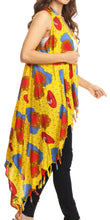 Load image into Gallery viewer, Hatice Light Colorful Poncho Wrap Cardigan Top with African Ankara Print
