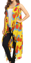 Load image into Gallery viewer, Hatice Light Colorful Poncho Wrap Cardigan Top with African Ankara Print
