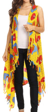 Load image into Gallery viewer, Hatice Light Colorful Poncho Wrap Cardigan Top with African Ankara Print
