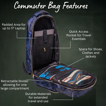 Load image into Gallery viewer, Baby Blue Tumbled Leather Commuter Bag
