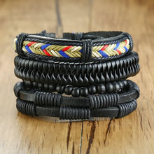 Cargar imagen en el visor de la galería, Braided Wrap Leather Bracelets
