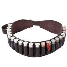 Load image into Gallery viewer, Cowhide Leather Shotshell Bandolier Belt Shotgun Shell Belt Ammunition Carrier
