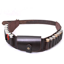 Load image into Gallery viewer, Cowhide Leather Shotshell Bandolier Belt Shotgun Shell Belt Ammunition Carrier
