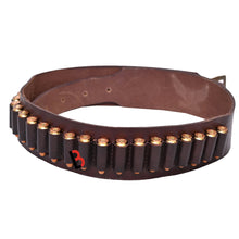 Load image into Gallery viewer, Cowhide Leather Adjustable Bandolier Cartridge Belt for.22, Vintage Brown
