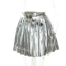 Load image into Gallery viewer, Pleated Faux Leather Mini Skirt
