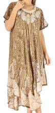 Load image into Gallery viewer, Bree Long Embroidered Cap Sleeve Marbled Dress
