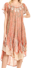 Load image into Gallery viewer, Bree Long Embroidered Cap Sleeve Marbled Dress
