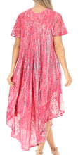 Load image into Gallery viewer, Bree Long Embroidered Cap Sleeve Marbled Dress
