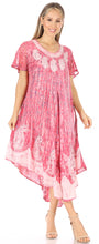 Load image into Gallery viewer, Bree Long Embroidered Cap Sleeve Marbled Dress
