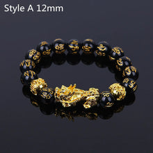 Charger l&#39;image dans la galerie, Bracelet de Richesse Feng Shui : Perles Noires
