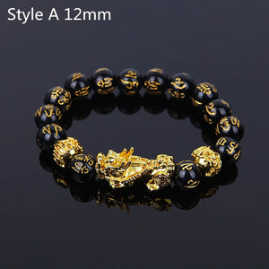 Bracelet de Richesse Feng Shui : Perles Noires