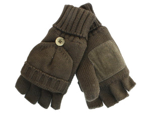 Insulated Knit Fingerless Mitten Gloves