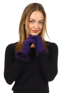 Fleece Lined Faux Fur Touchscreen Gloves