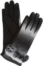 Load image into Gallery viewer, Sophie Ombre Knitted Faux Fur Wrist Band Touch Screen Capable Gloves
