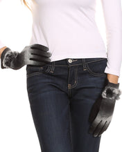 Load image into Gallery viewer, Sophie Ombre Knitted Faux Fur Wrist Band Touch Screen Capable Gloves
