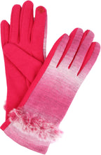 Load image into Gallery viewer, Sophie Ombre Knitted Faux Fur Wrist Band Touch Screen Capable Gloves
