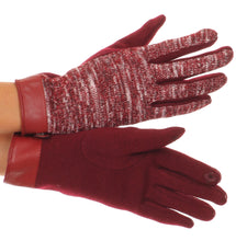 Load image into Gallery viewer, Lilith Heather Knit Wrist Length Touch Screen Wrist Snap Winter Gloves

