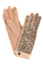 Load image into Gallery viewer, Lilith Heather Knit Wrist Length Touch Screen Wrist Snap Winter Gloves
