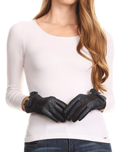 Charger l&#39;image dans la galerie, Liya Classic Warm Driving Touch Screen Capable Stretch Gloves Fleece Lined
