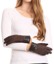 Load image into Gallery viewer, Emie Quilted and Lace Super Soft Warm Driving Gloves Touch Screen Capable
