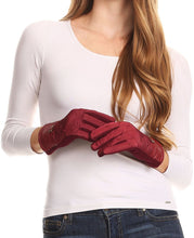 Load image into Gallery viewer, Emie Quilted and Lace Super Soft Warm Driving Gloves Touch Screen Capable
