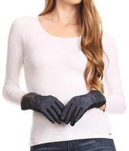 Load image into Gallery viewer, Emie Quilted and Lace Super Soft Warm Driving Gloves Touch Screen Capable
