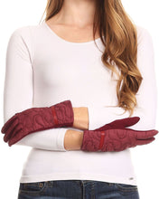 Load image into Gallery viewer, Emie Quilted and Lace Super Soft Warm Driving Gloves Touch Screen Capable
