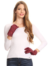 Load image into Gallery viewer, Emie Quilted and Lace Super Soft Warm Driving Gloves Touch Screen Capable
