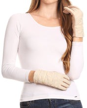 Load image into Gallery viewer, Emie Quilted and Lace Super Soft Warm Driving Gloves Touch Screen Capable
