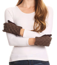 Load image into Gallery viewer, Emie Quilted and Lace Super Soft Warm Driving Gloves Touch Screen Capable
