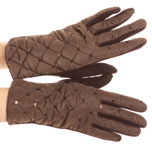 Emie Quilted and Lace Super Soft Warm Driving Gloves Touch Screen Capable