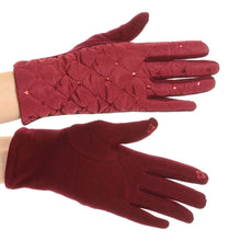 Load image into Gallery viewer, Emie Quilted and Lace Super Soft Warm Driving Gloves Touch Screen Capable
