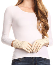 Load image into Gallery viewer, Emie Quilted and Lace Super Soft Warm Driving Gloves Touch Screen Capable
