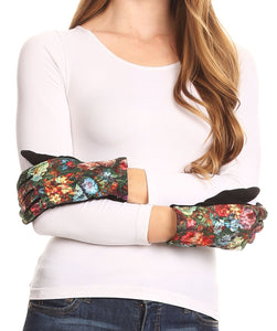 Emie Quilted and Lace Super Soft Warm Driving Gloves Touch Screen Capable