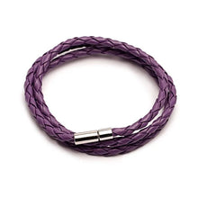 Charger l&#39;image dans la galerie, Bracelet en cuir tressé PU coloré et tendance – Cuir végétalien – Importé
