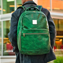 Load image into Gallery viewer, Emerald Green Leather 2 Bag Set (Commuter Backpack and Duffle)
