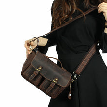 Load image into Gallery viewer, The Faust Leather Camera Bag | Crossbody Vintage Camera Messenger Bag
