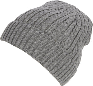 Cable Knitted Solid Color Fashion Winter Beanie / Cap / Hat