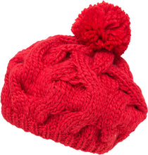 Charger l&#39;image dans la galerie, Cable Knit Pom Pom Thick Slouch Hat
