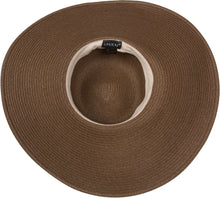 Charger l&#39;image dans la galerie, Bella UPF 50+ 100% Paper Straw Flower Accent Wide Brim Floppy Hat
