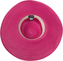 Charger l&#39;image dans la galerie, Bella UPF 50+ 100% Paper Straw Flower Accent Wide Brim Floppy Hat
